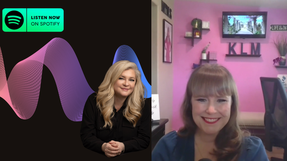 Kelly Lorenzen on AI Marketing coach podcast with host Carmela Fortin